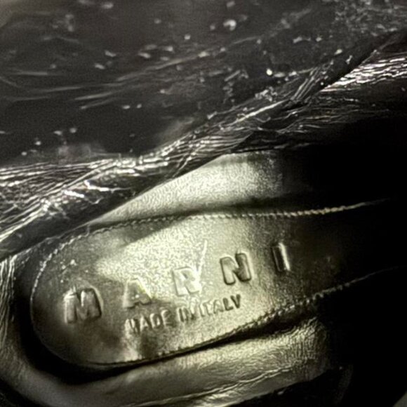 Marni Black Suede and Leather Knee high boots  heel size 41/US 11 - Picture 5 of 7